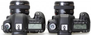 Сравнение Canon EOS 5D mark III и 5D mark II сверху