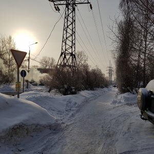 Город Томск зимой