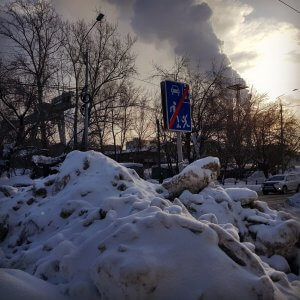 Город Томск зимой